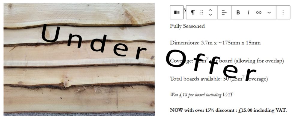 Sale Items Under Offer